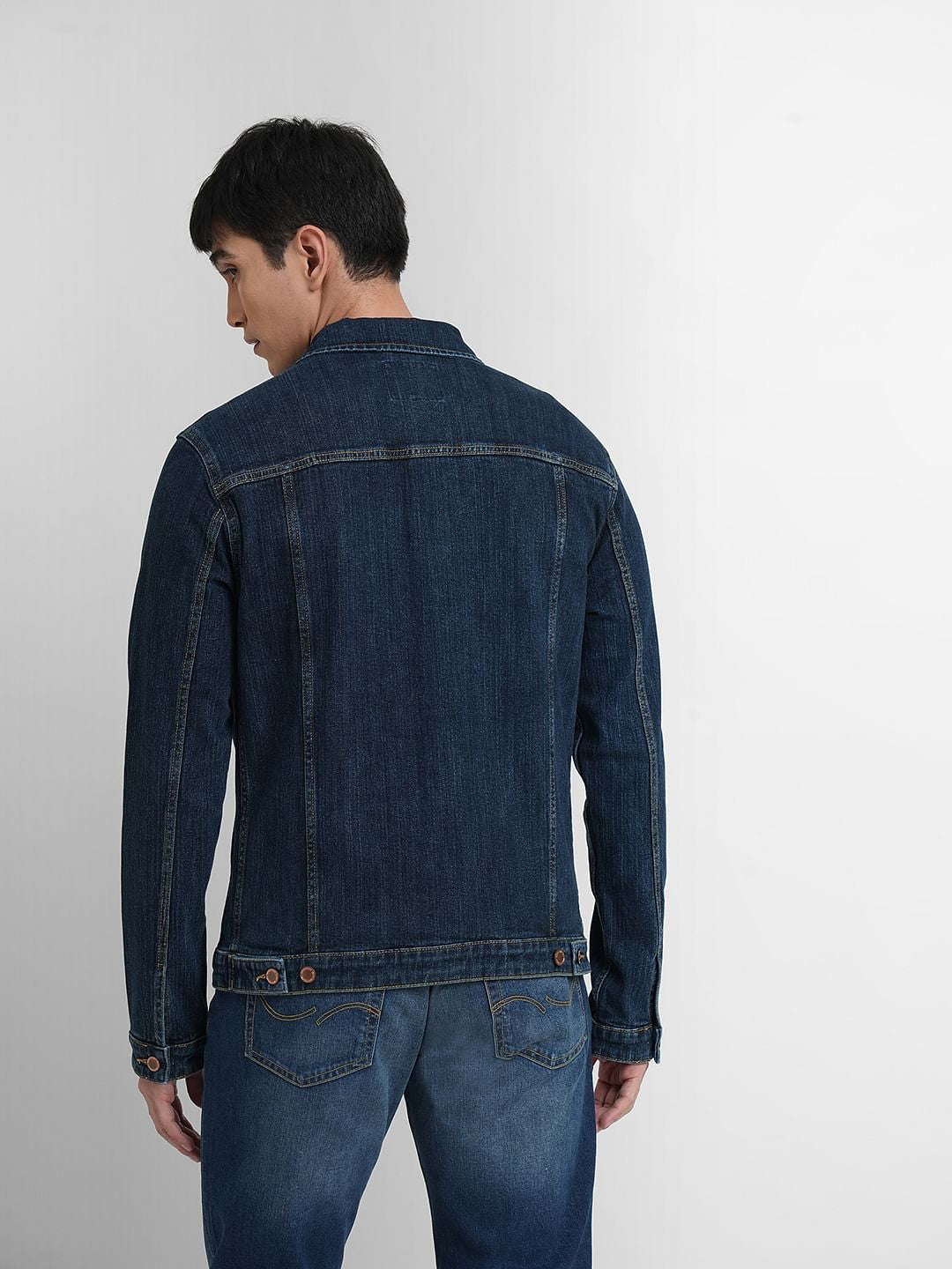 Dark Blue Trucker Denim Jacket