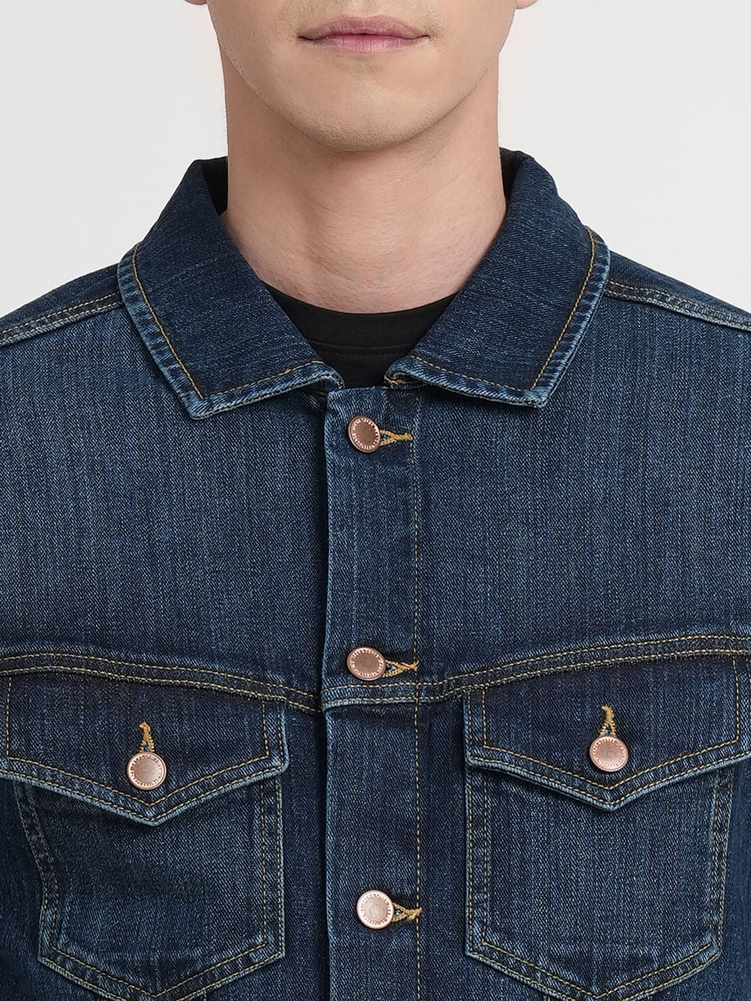 Dark Blue Trucker Denim Jacket