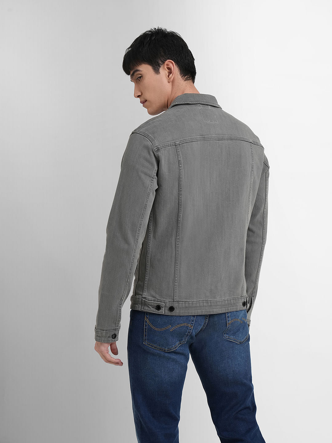 Grey Trucker Denim Jacket