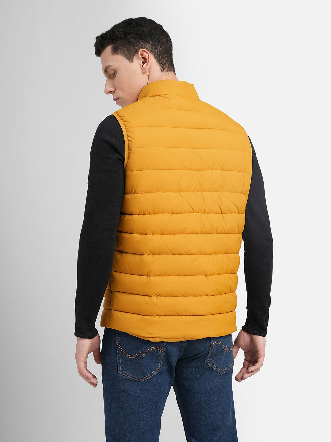 Yellow Vest Puffer Jacket