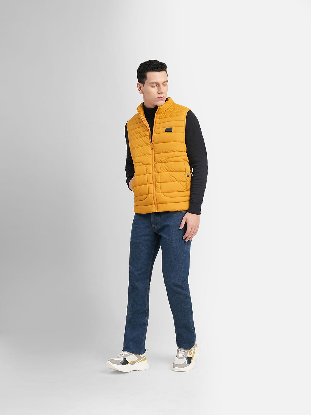 Yellow Vest Puffer Jacket