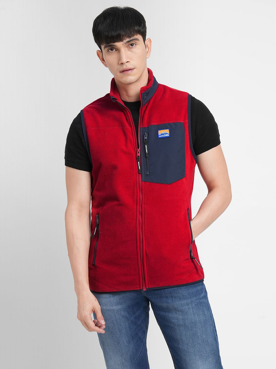 Red Polar Vest Jacket