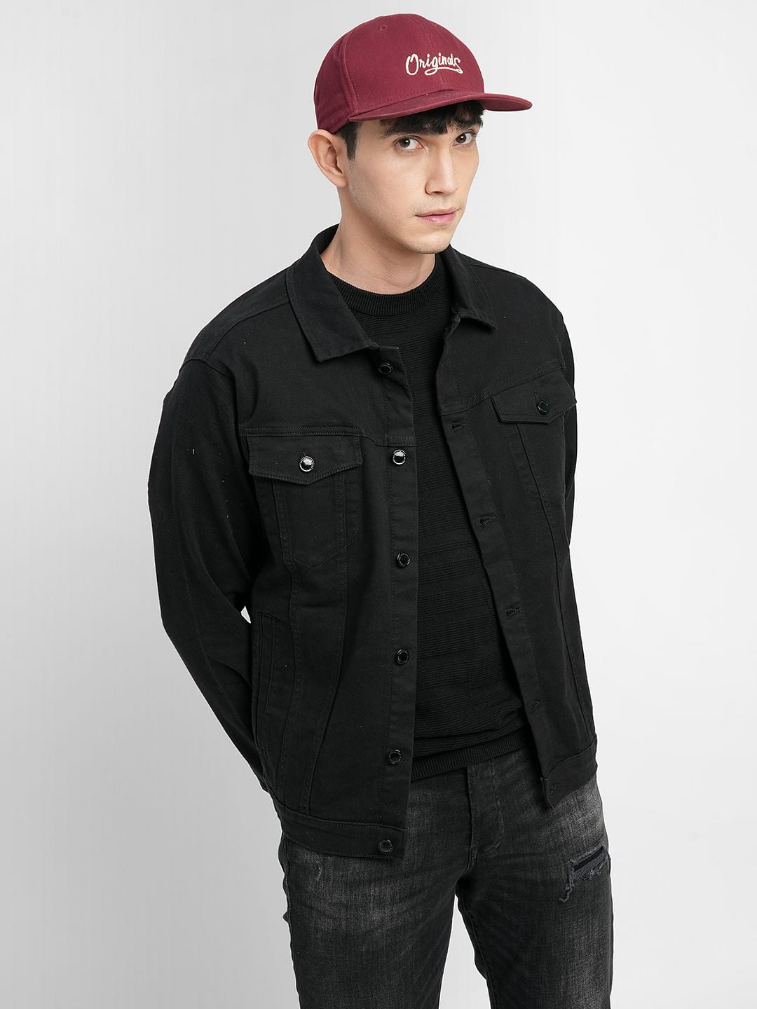 Black Trucker Denim Jacket
