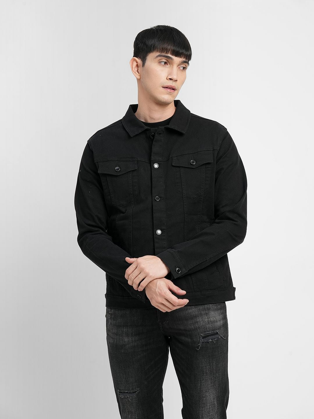 Black Trucker Denim Jacket