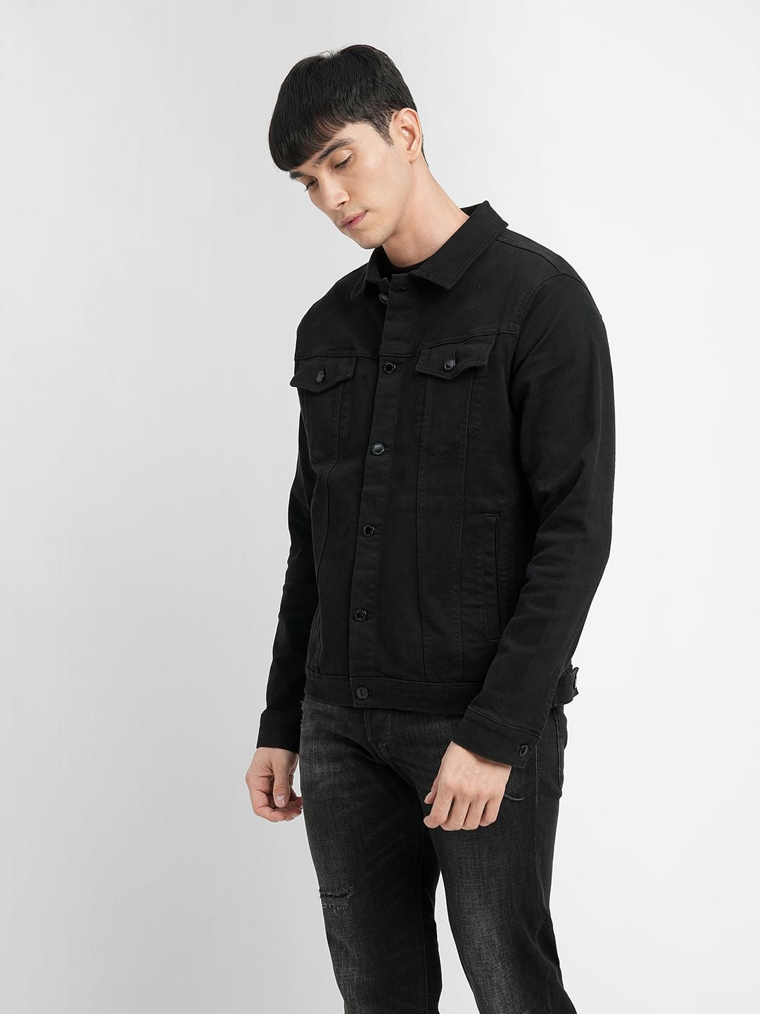 Black Trucker Denim Jacket