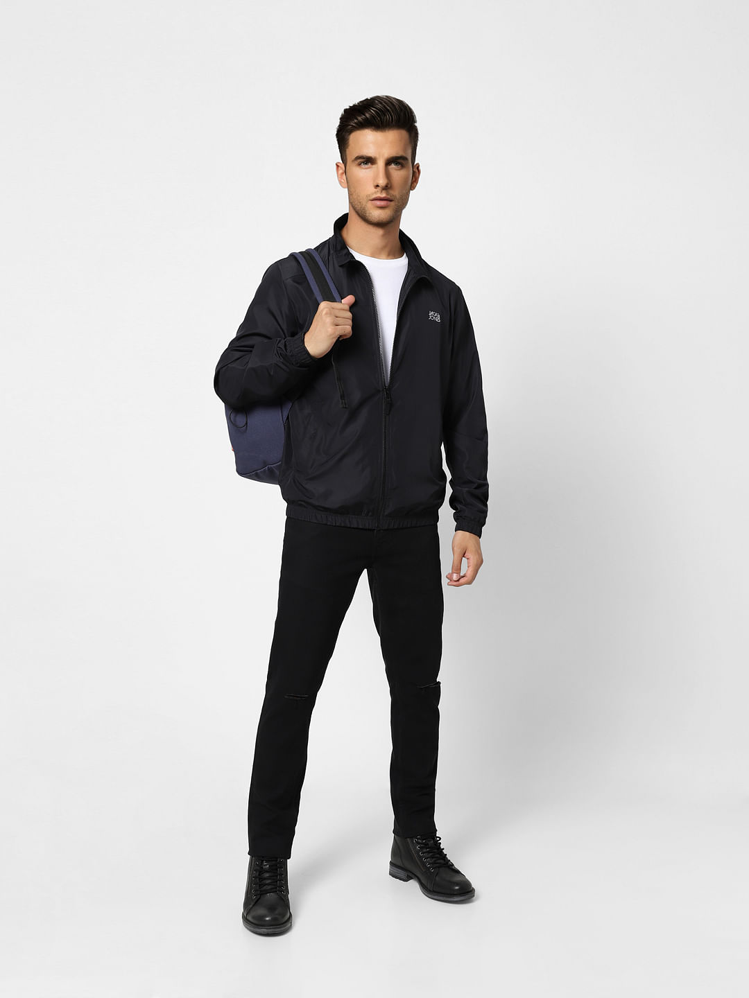 Black Quilted Puffer Jacket