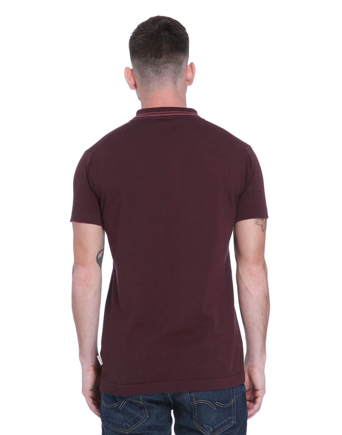 Red Polo Neck T-shirt
