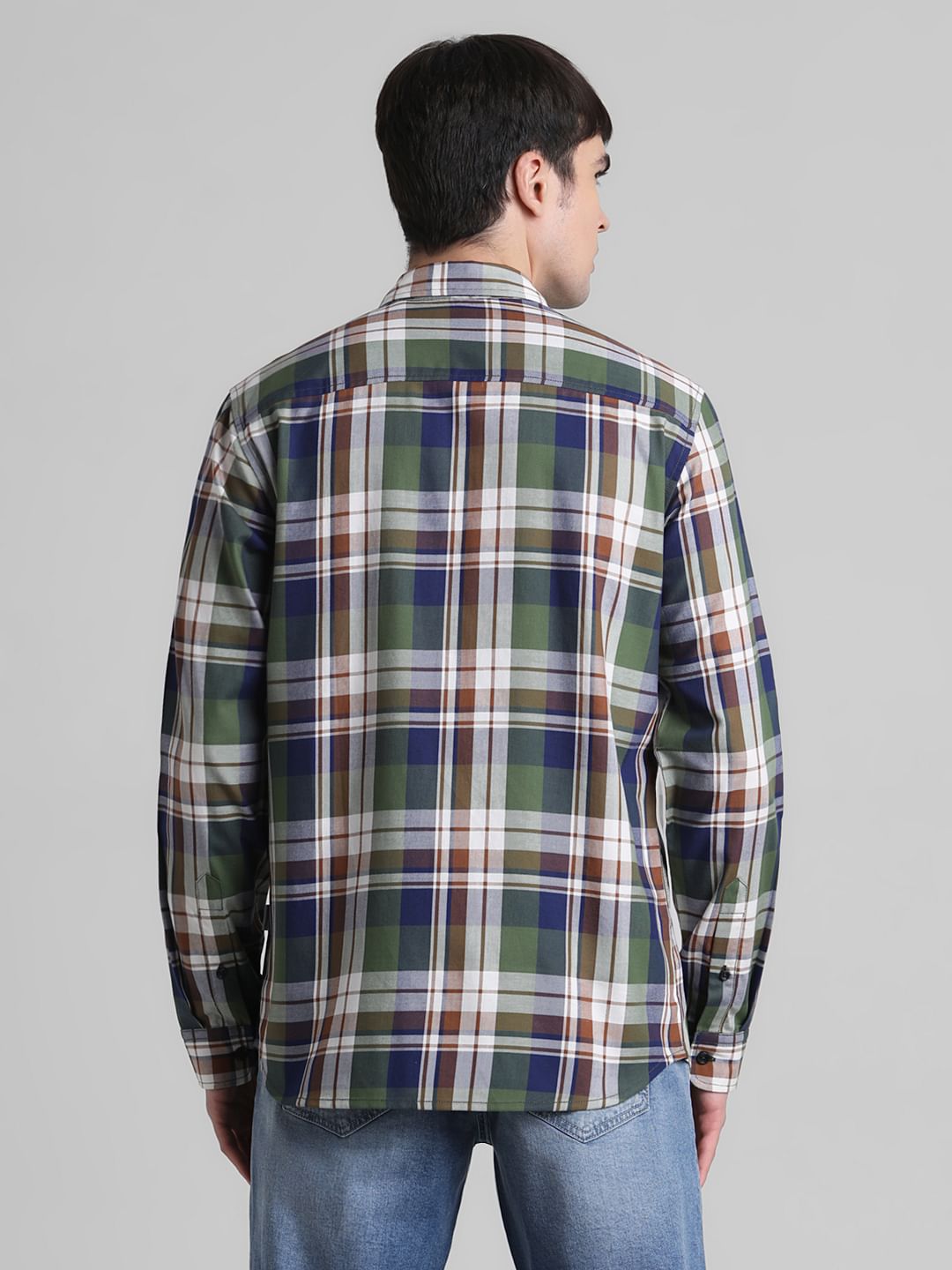 Green Check Full Sleeves Shirt