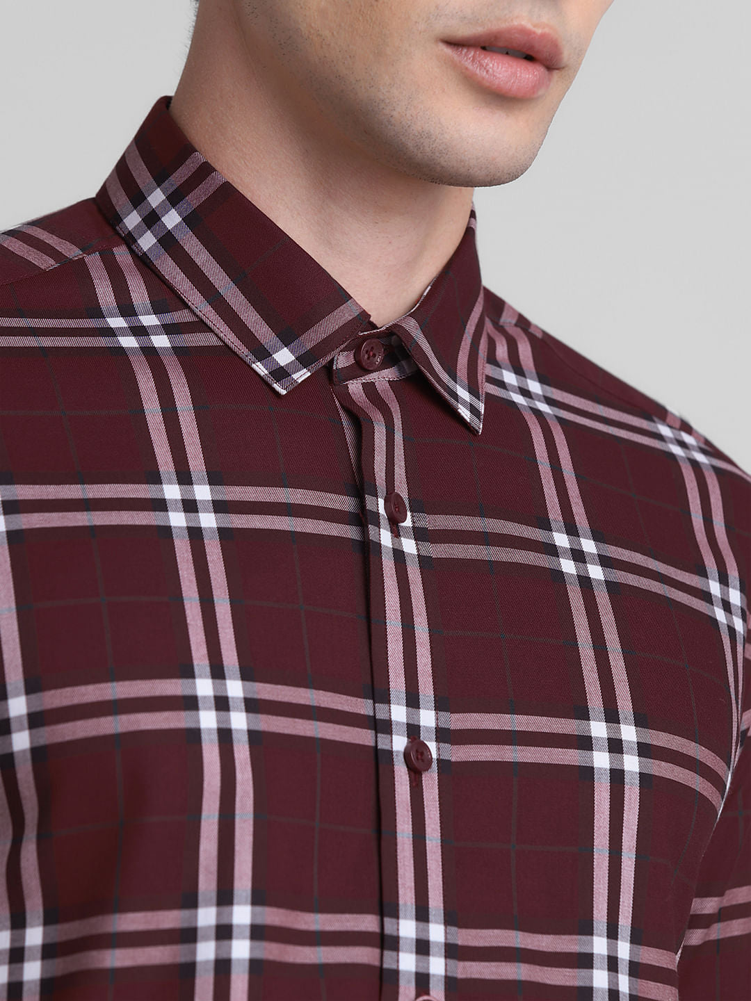 Red Check Full Sleeves Shirt