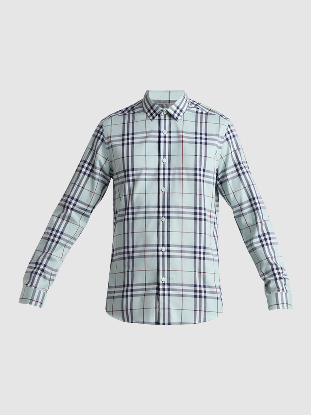 Green Check Print Full Sleeves Shirt