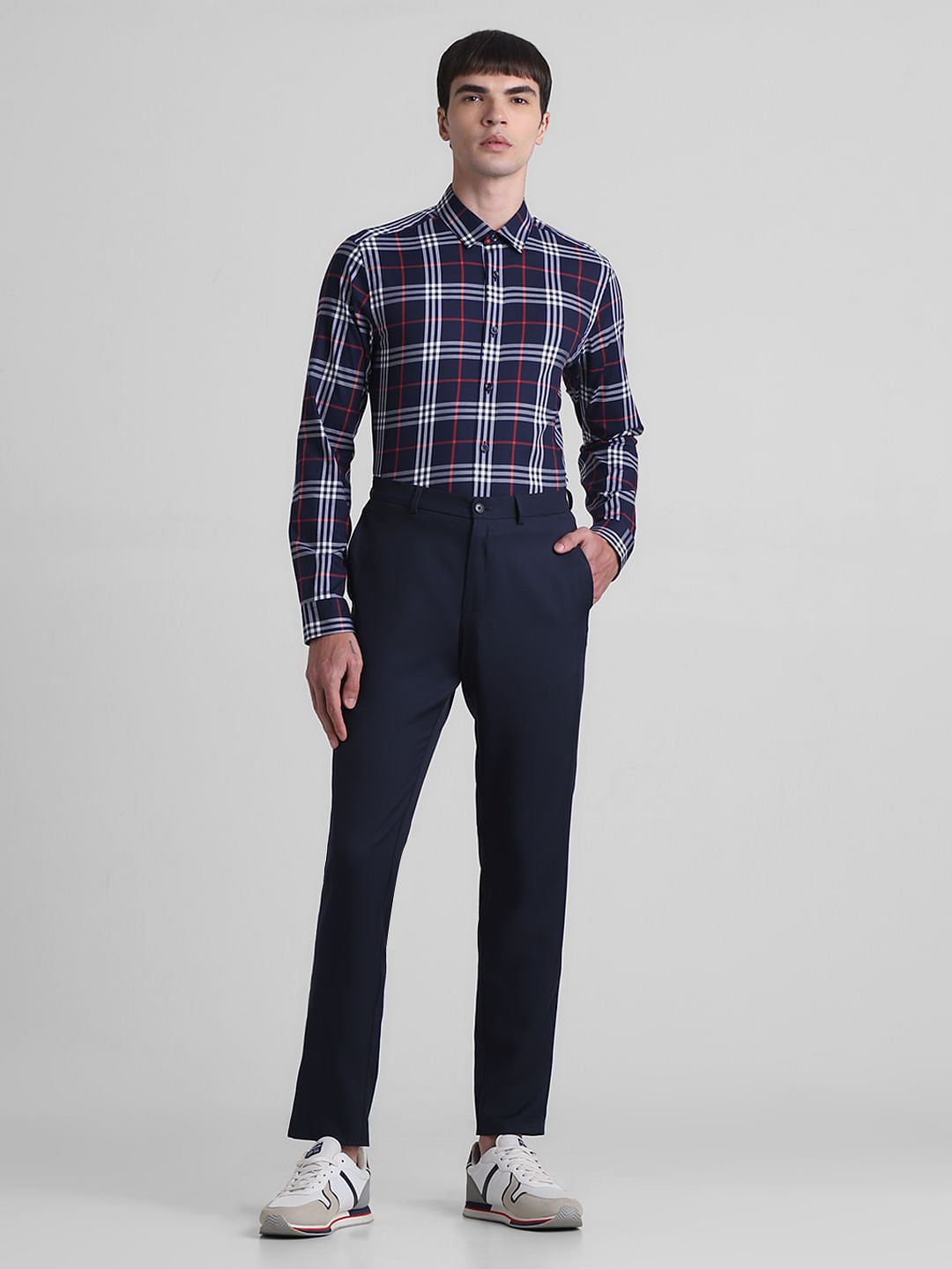 Blue Check Full Sleeves Shirt