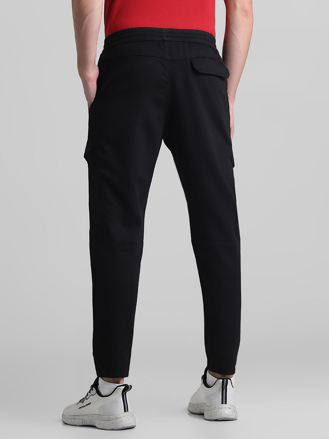 Black Mid Rise Cargos