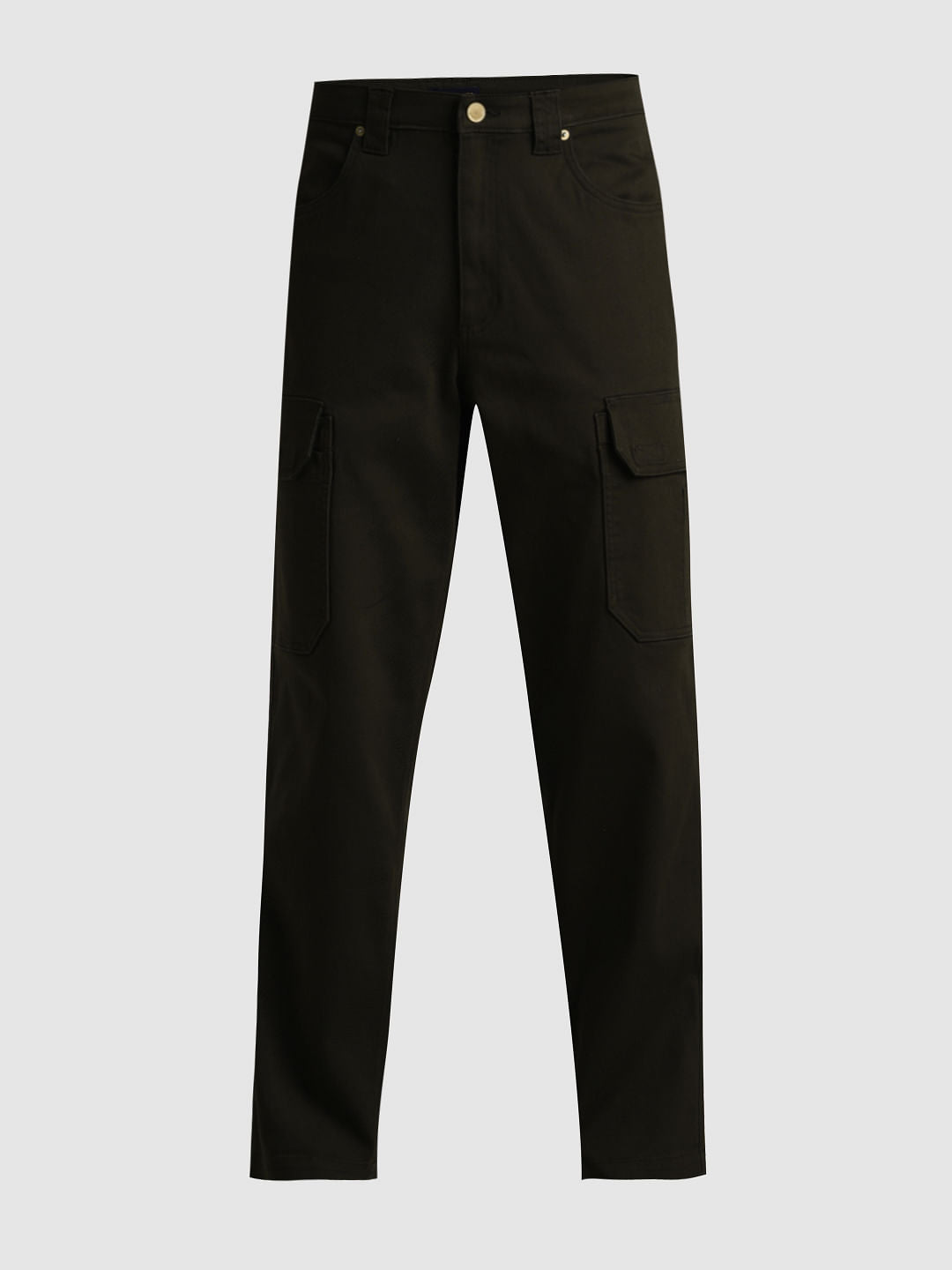 Regular Fit 6 Pocket Cargos - Green