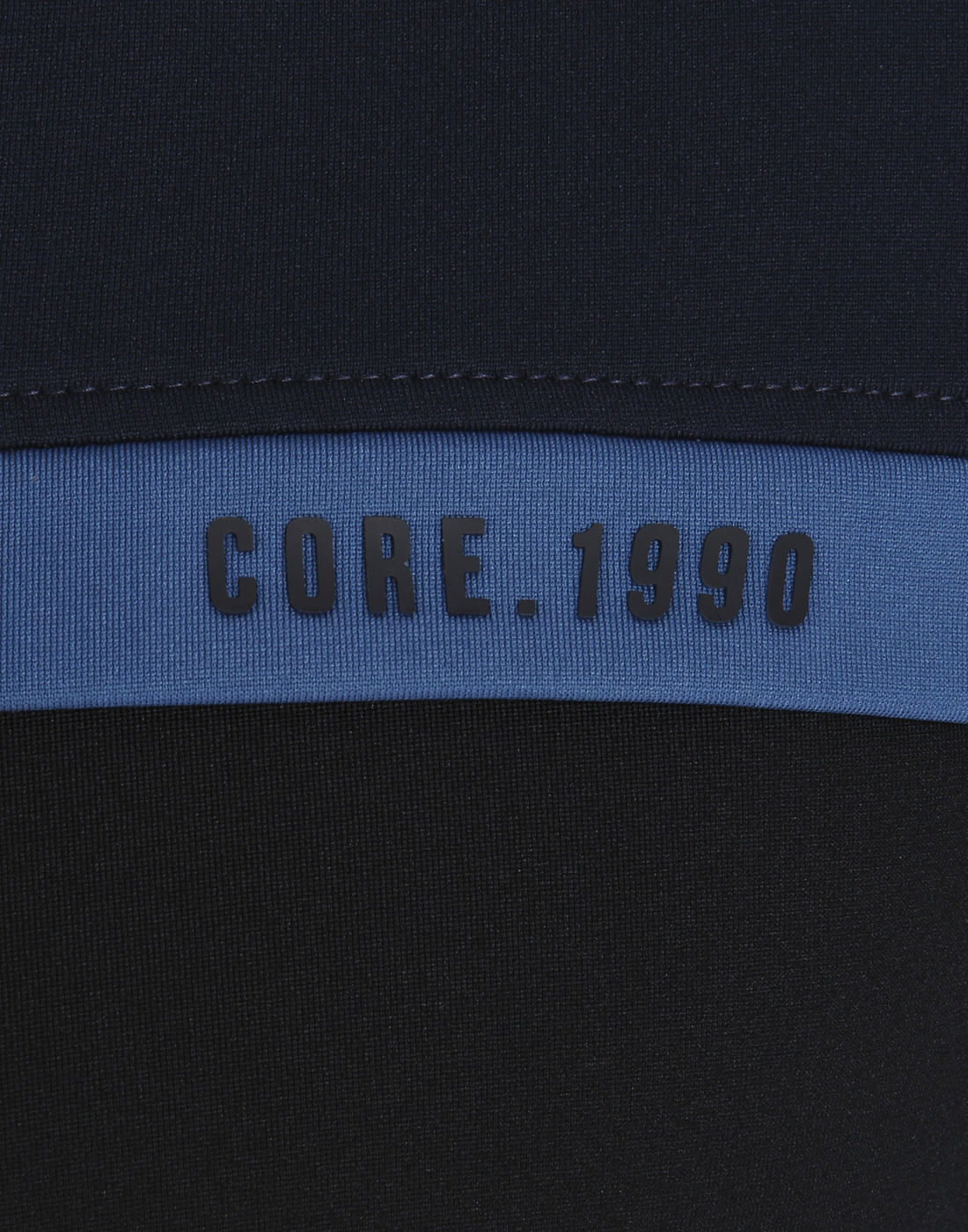 Blue High Neck Zip Up Sweatshirt