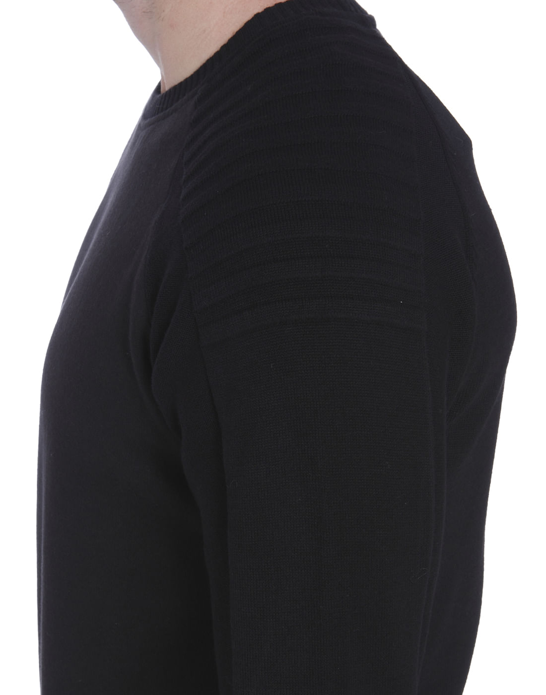 Black Text Print Pullover