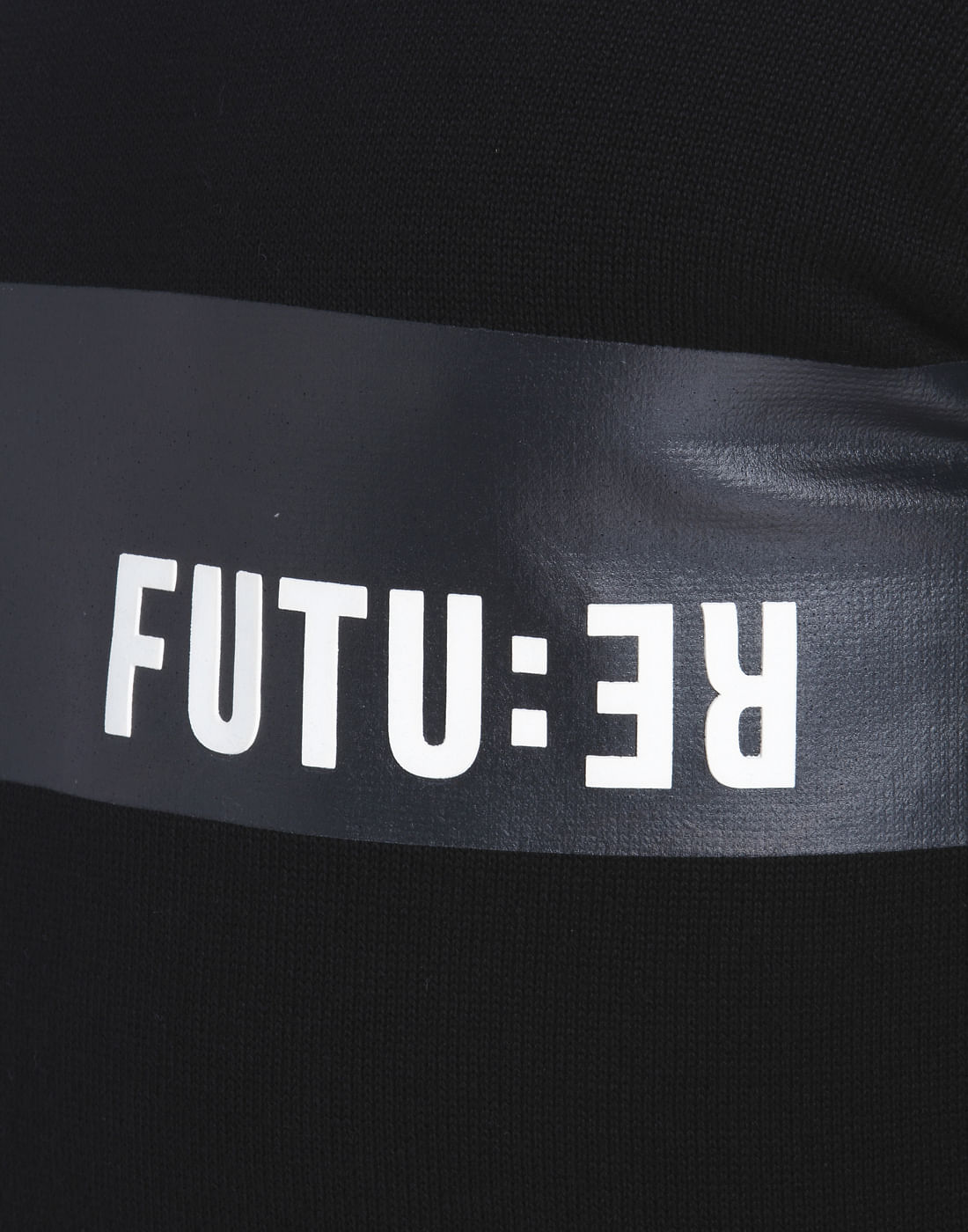 Black Placement Print Pullover