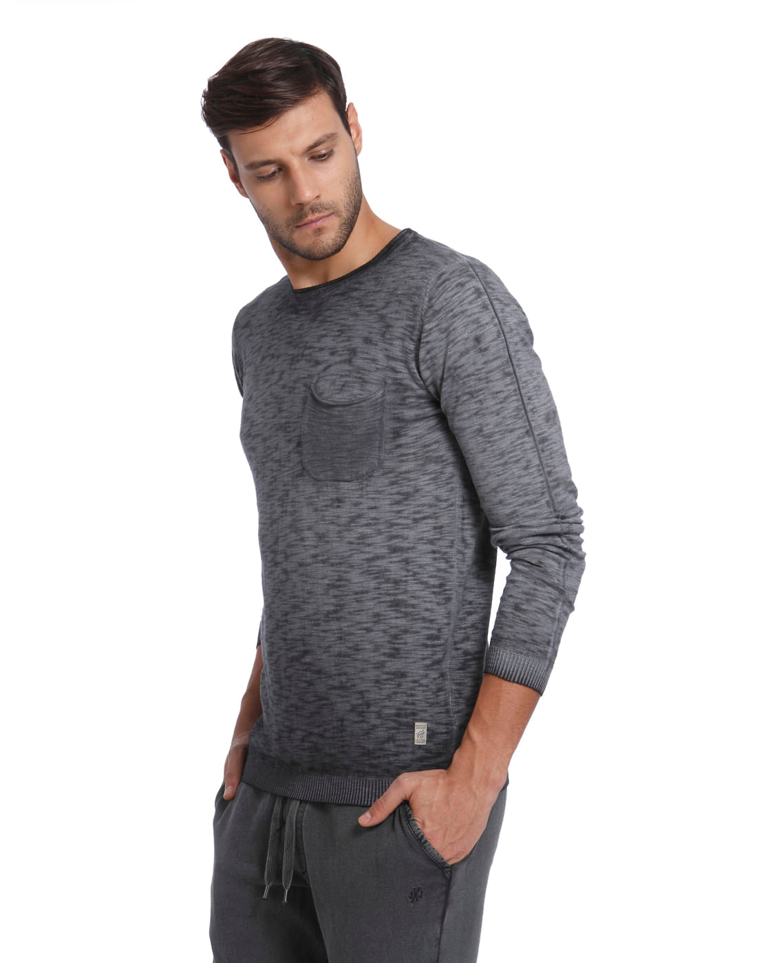 Grey Knit Pullover