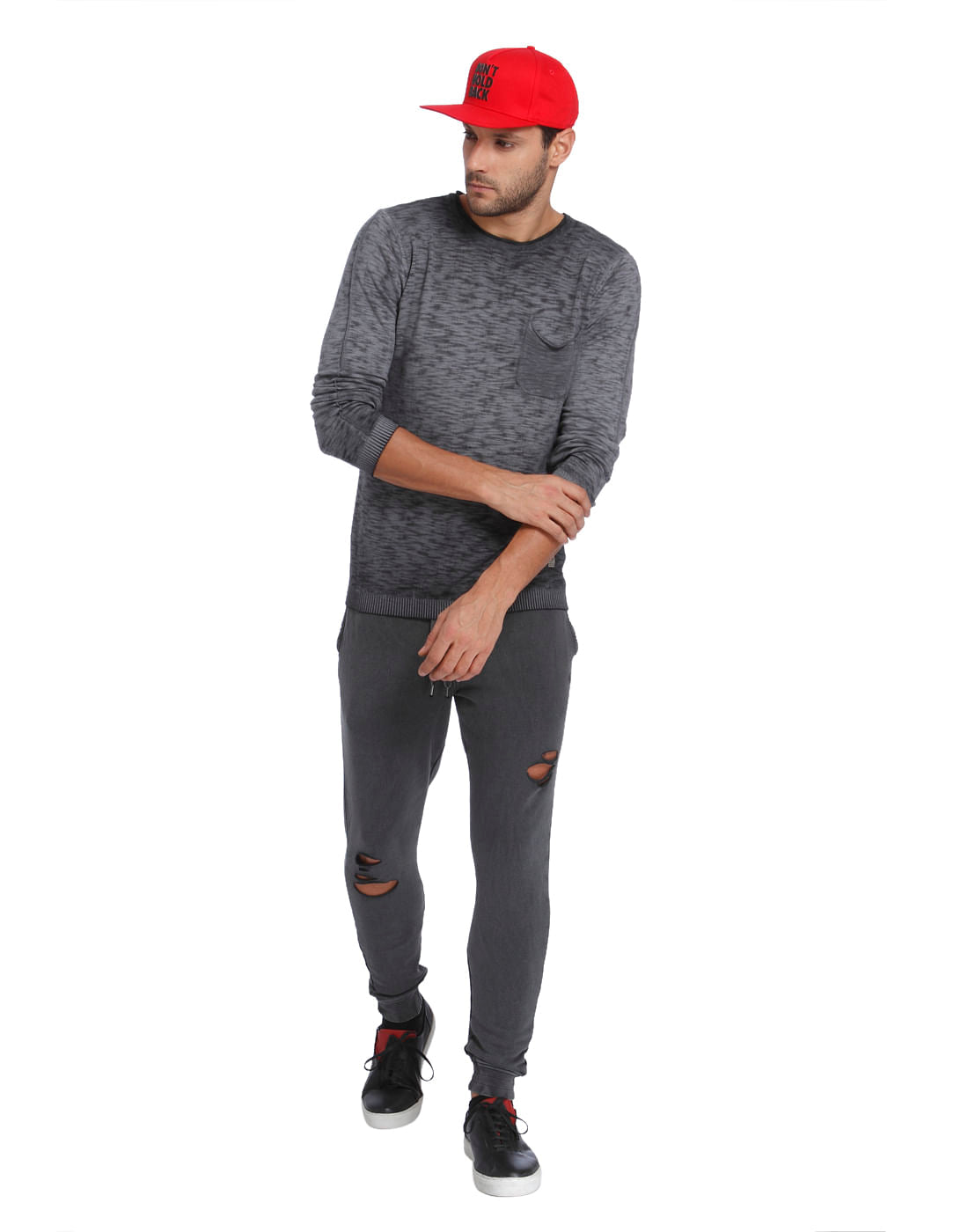 Grey Knit Pullover