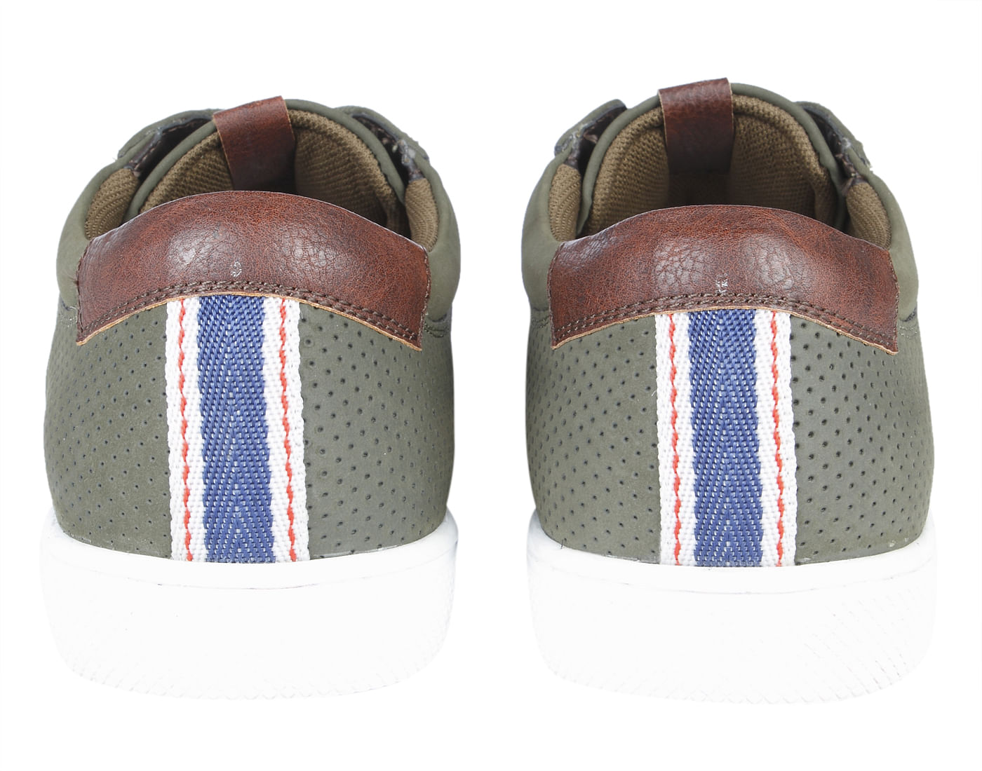 Green Synthetic Suede Sneakers
