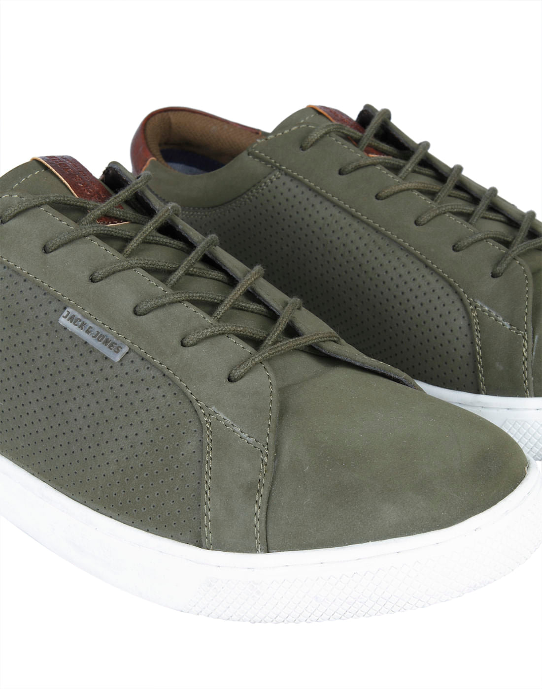 Green Synthetic Suede Sneakers