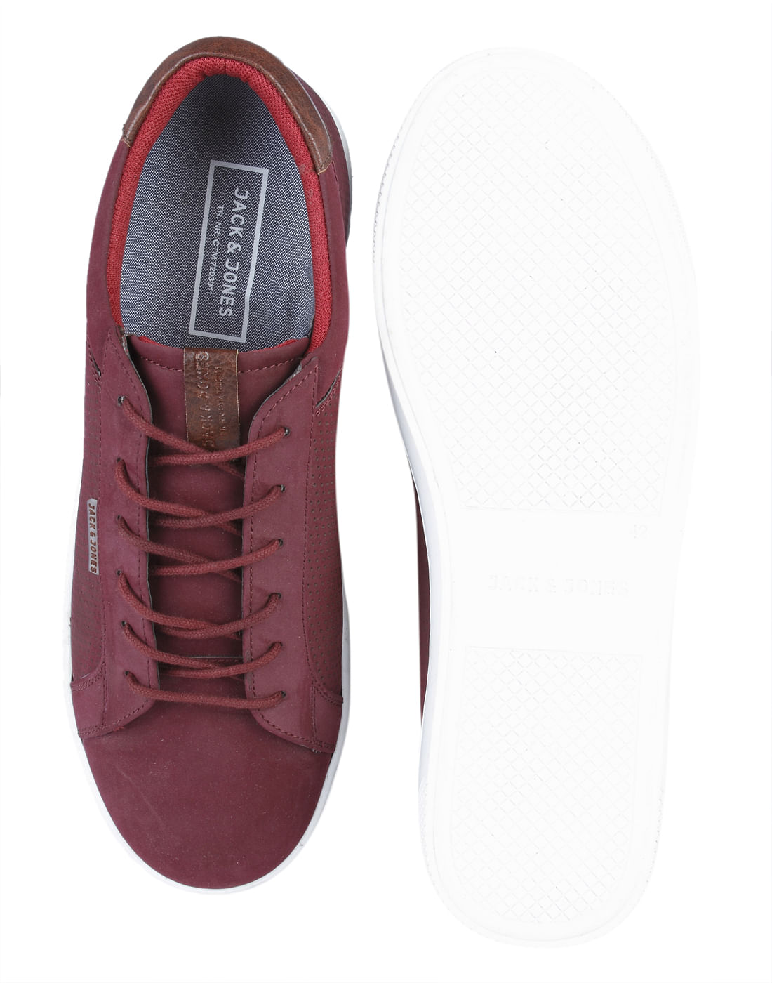 Red Synthetic Suede Sneakers