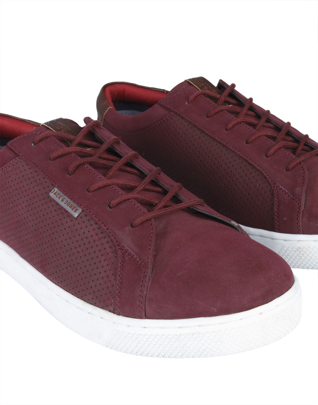 Red Synthetic Suede Sneakers