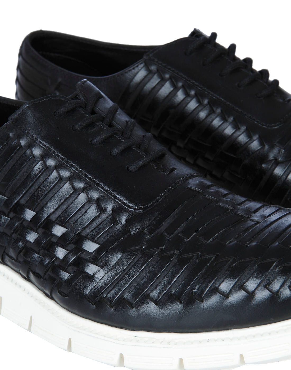 Black Self-Design Sneakers