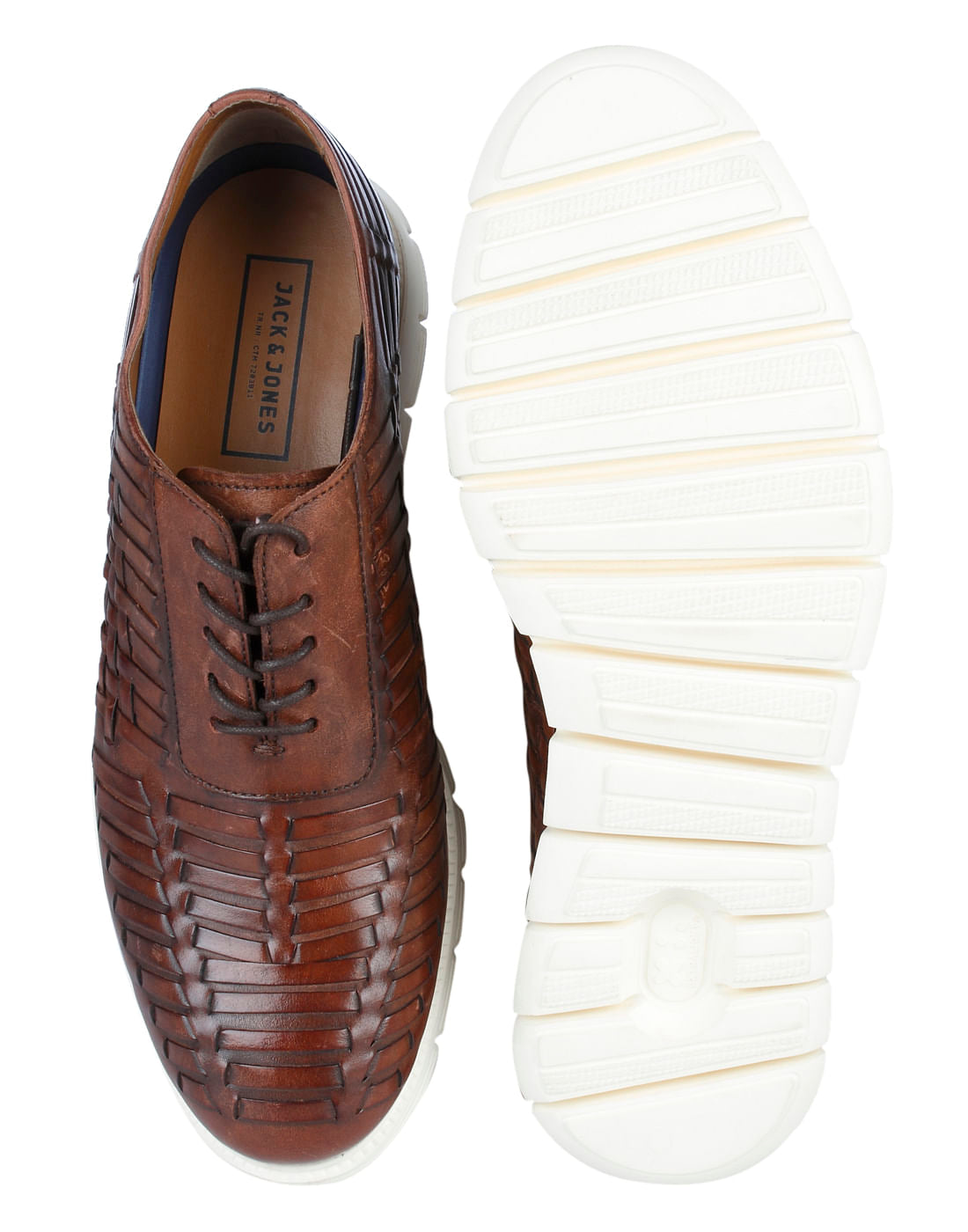 Brown Self-Design Sneakers