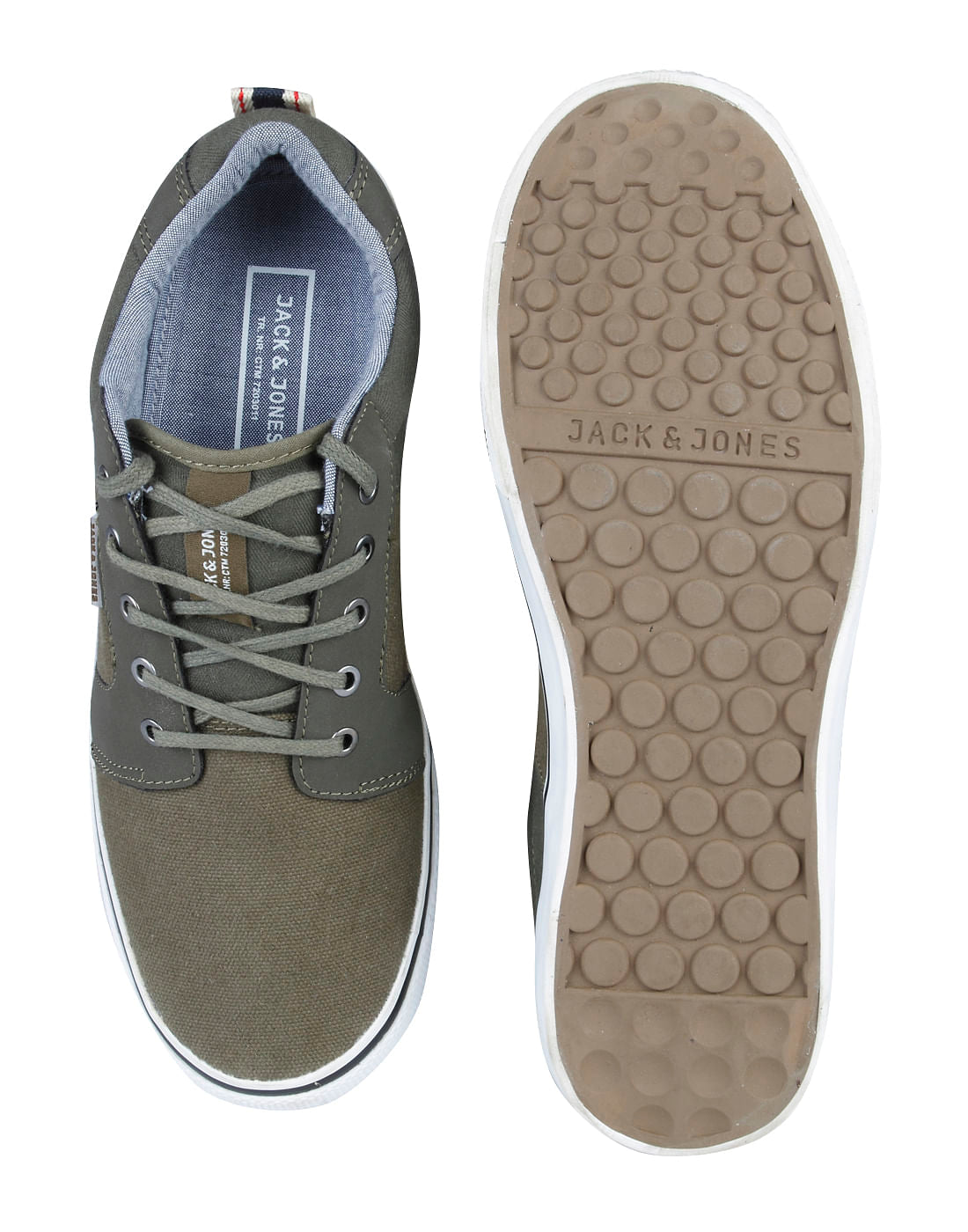 Green Lace Up Canvas Sneakers
