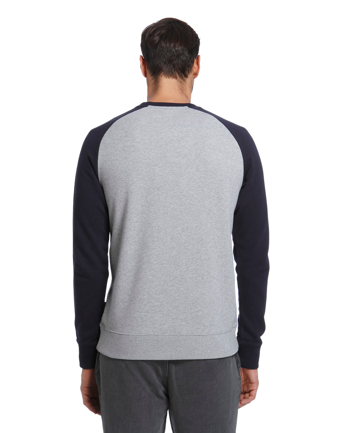 Grey Patch Print Sweatshirt