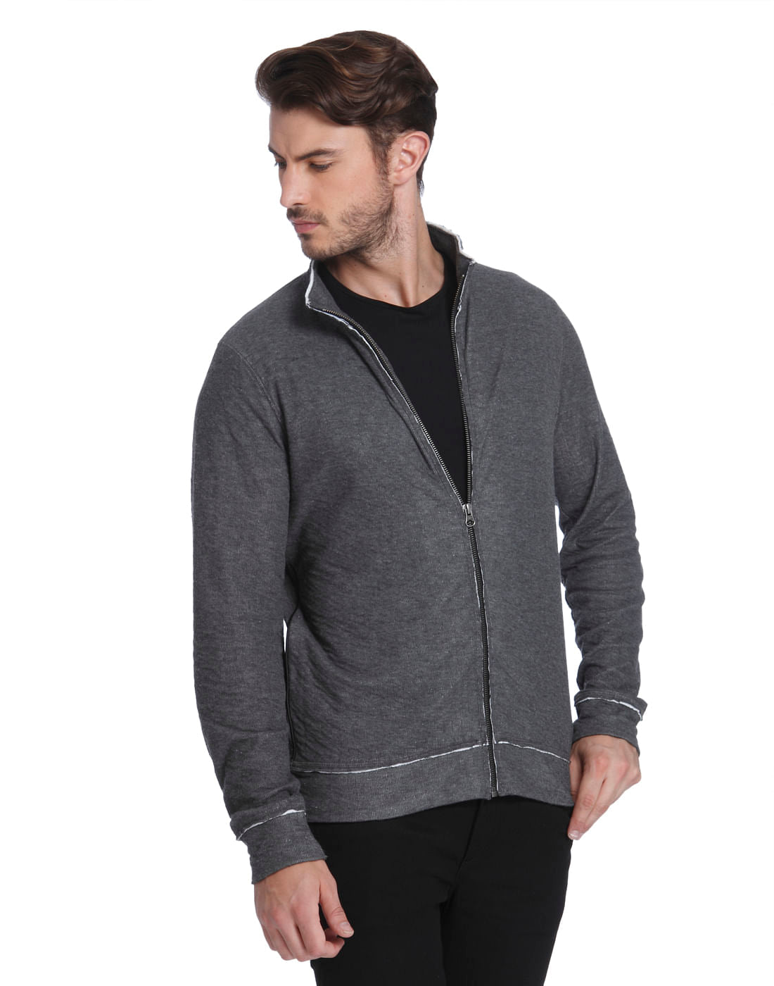 Grey Zip Up Sweatshirt