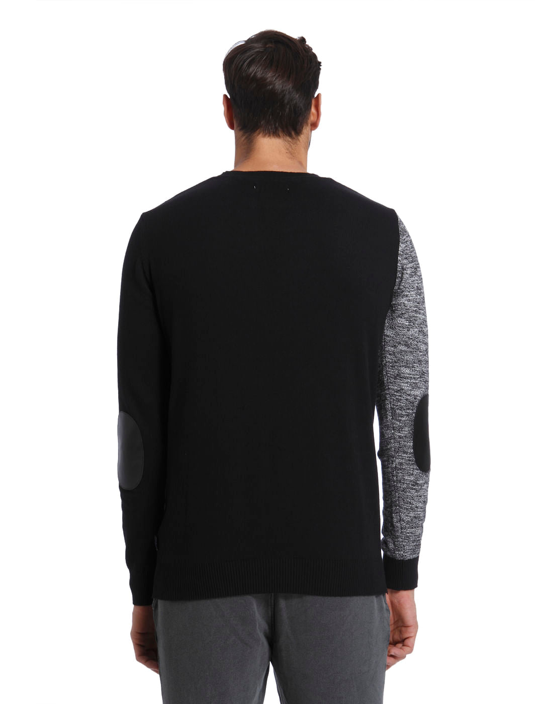 Black Colourblocked Pullover