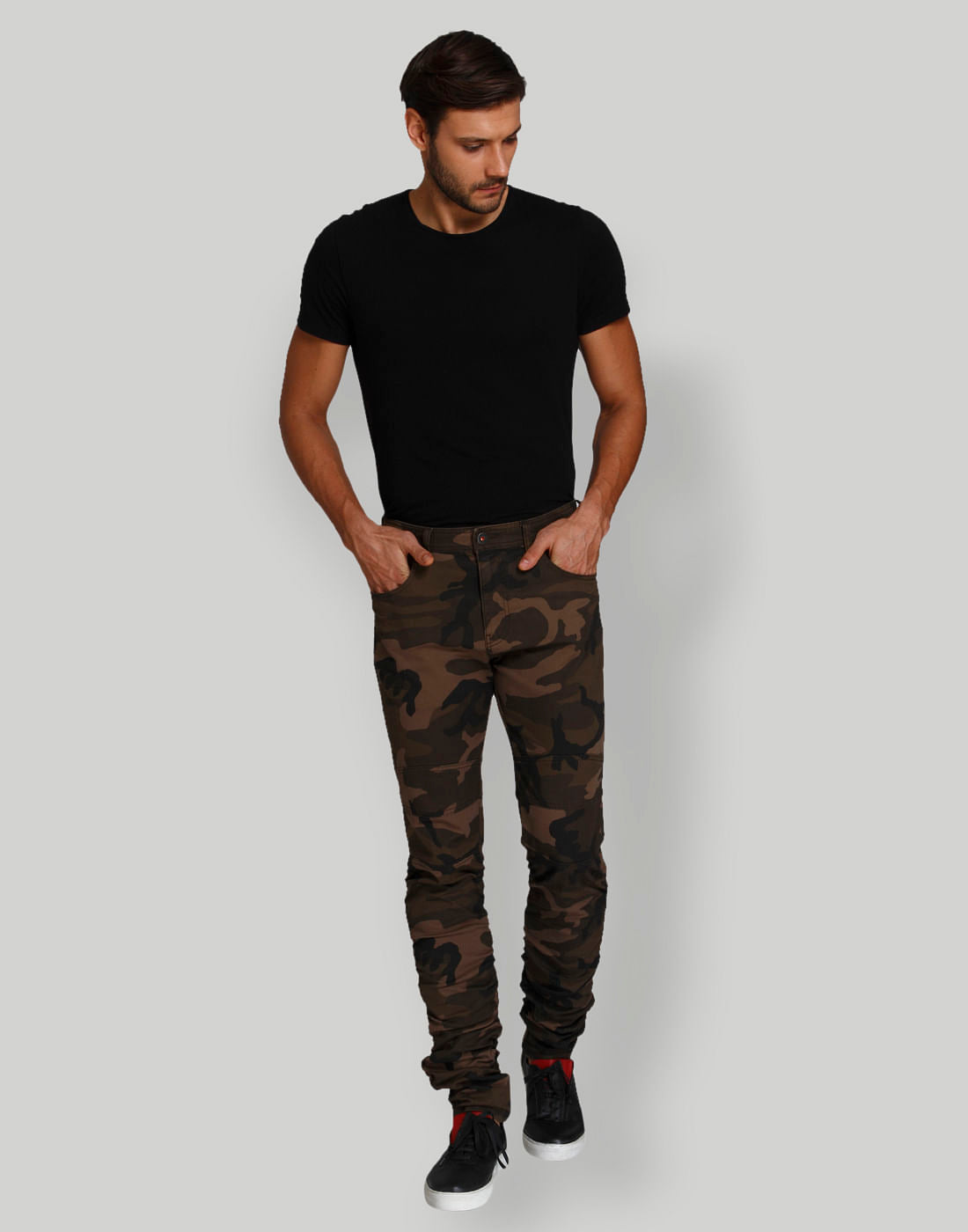 Brown Camo Print Pants