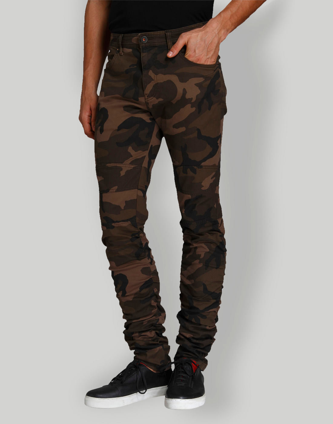Brown Camo Print Pants