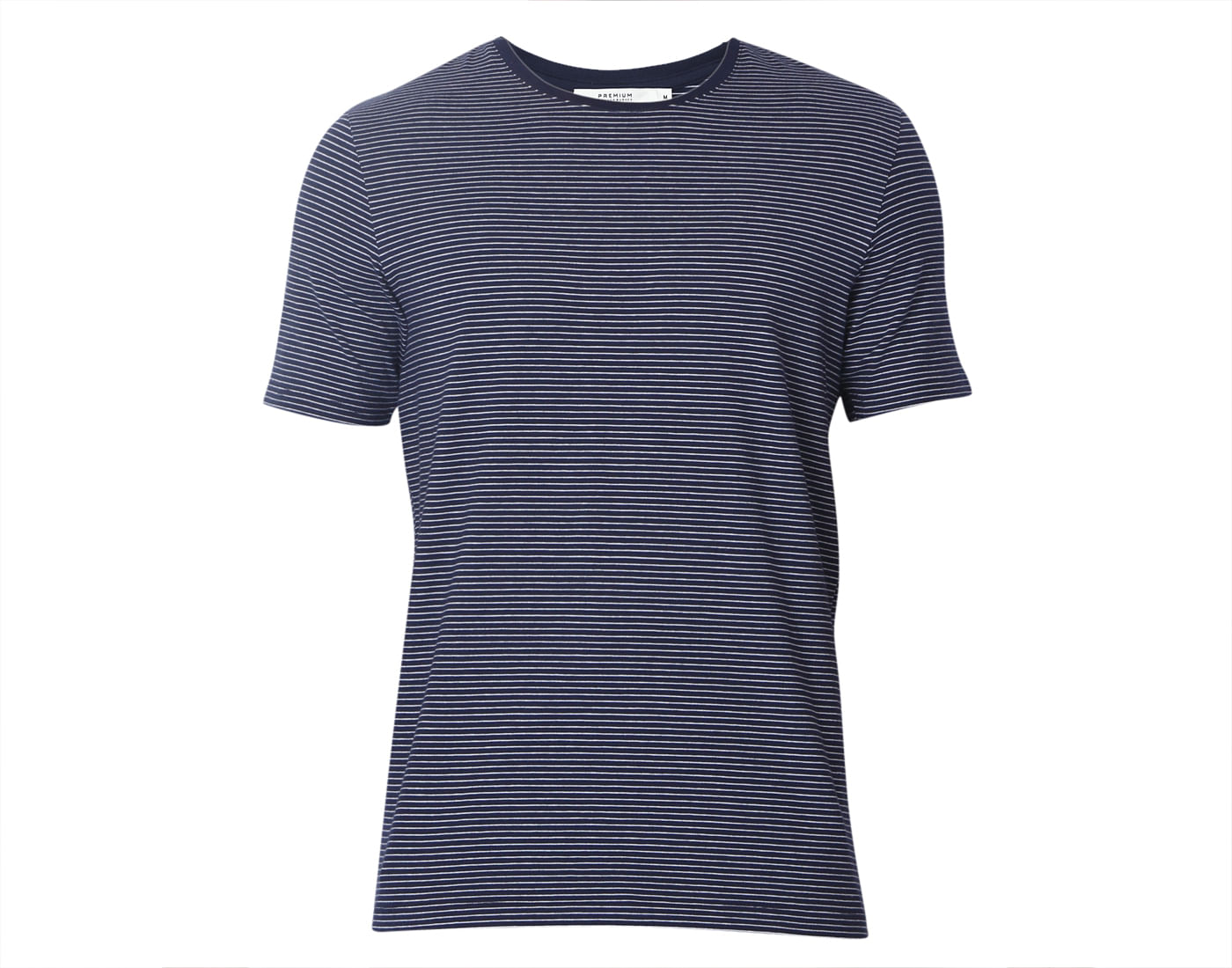 Blue Striped Crew Neck T-Shirt