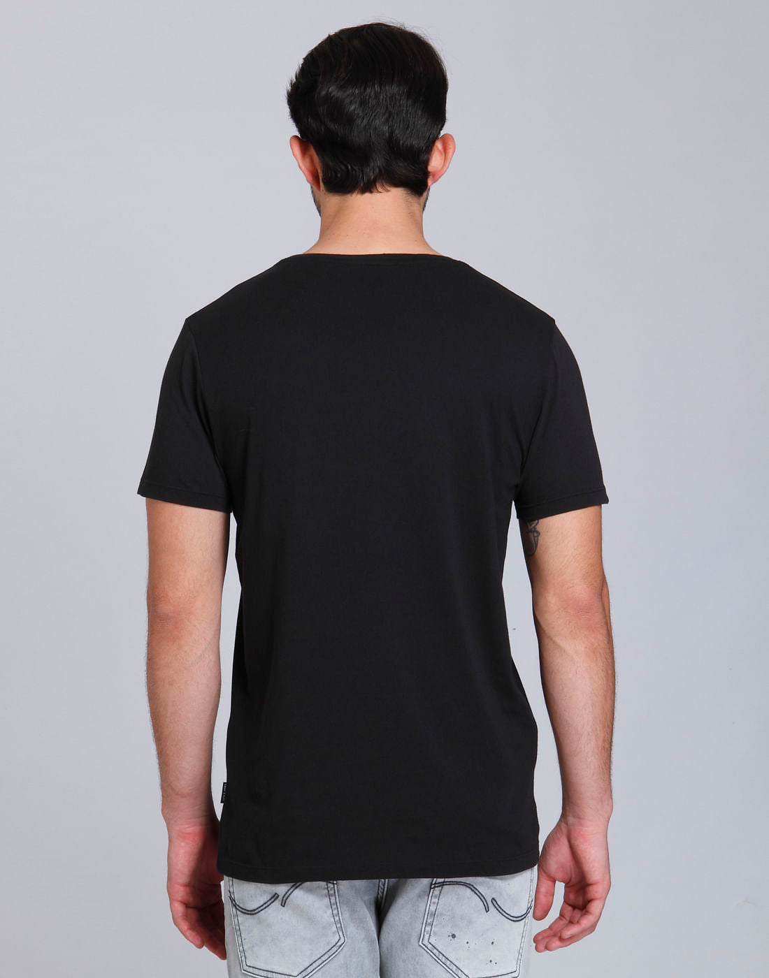 Black Graphic Print Crew Neck T-Shirt