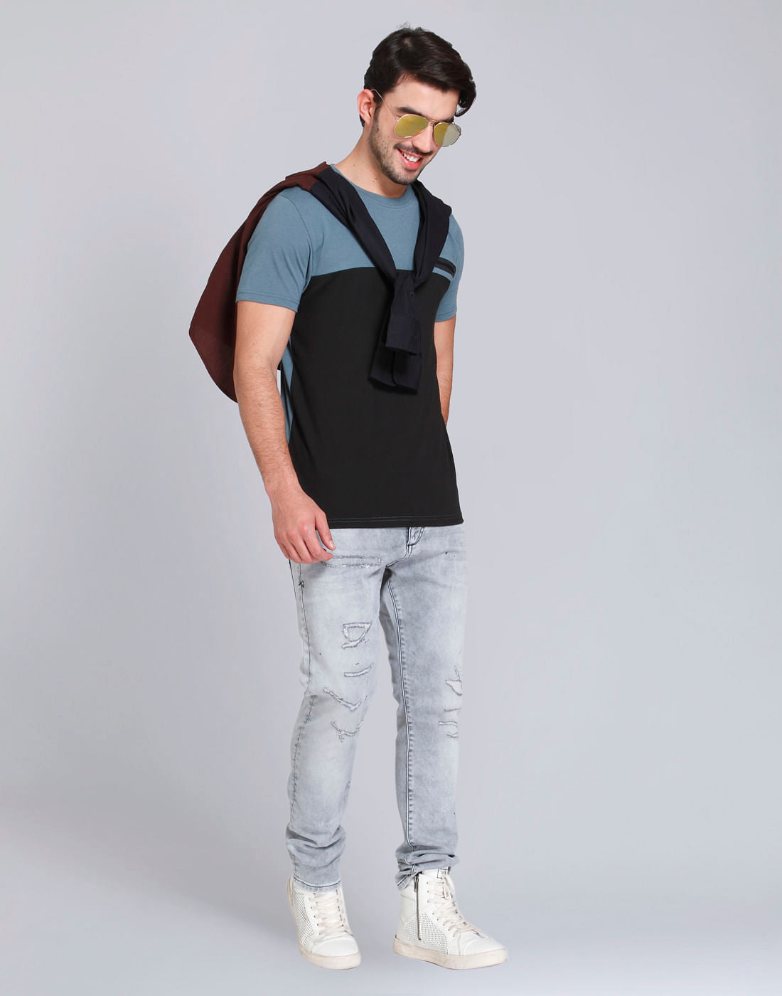 Blue Crew Neck T-Shirt