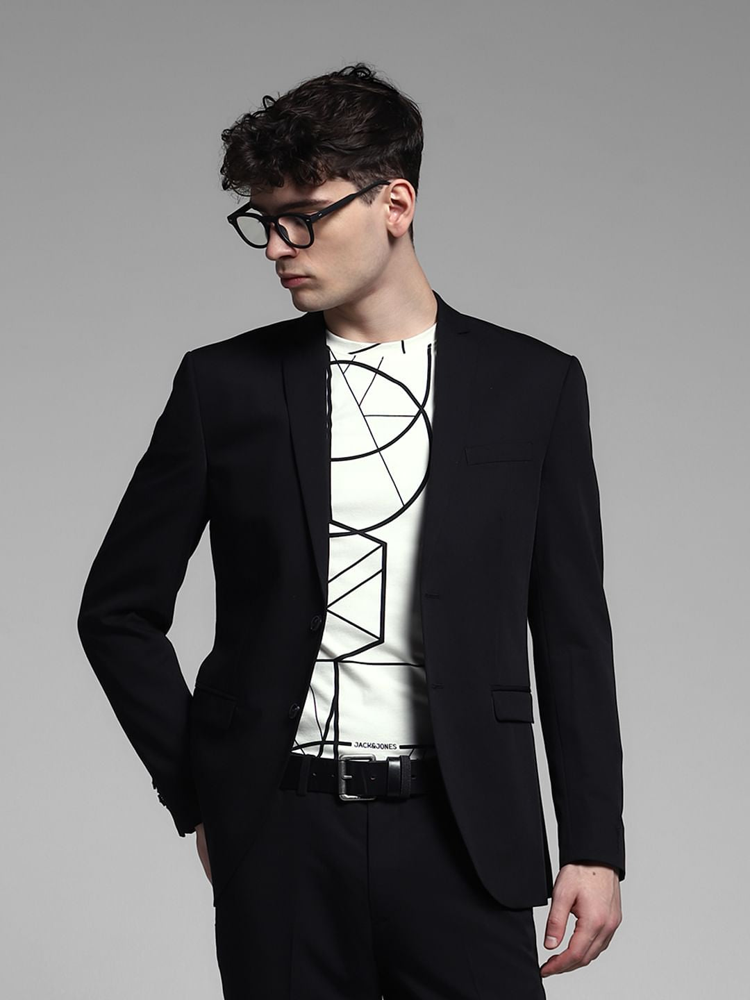 Black Double Button Blazer