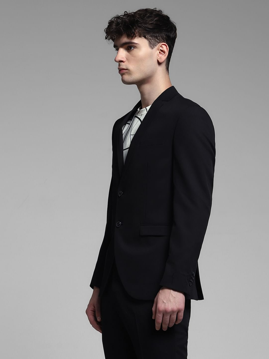 Black Double Button Blazer