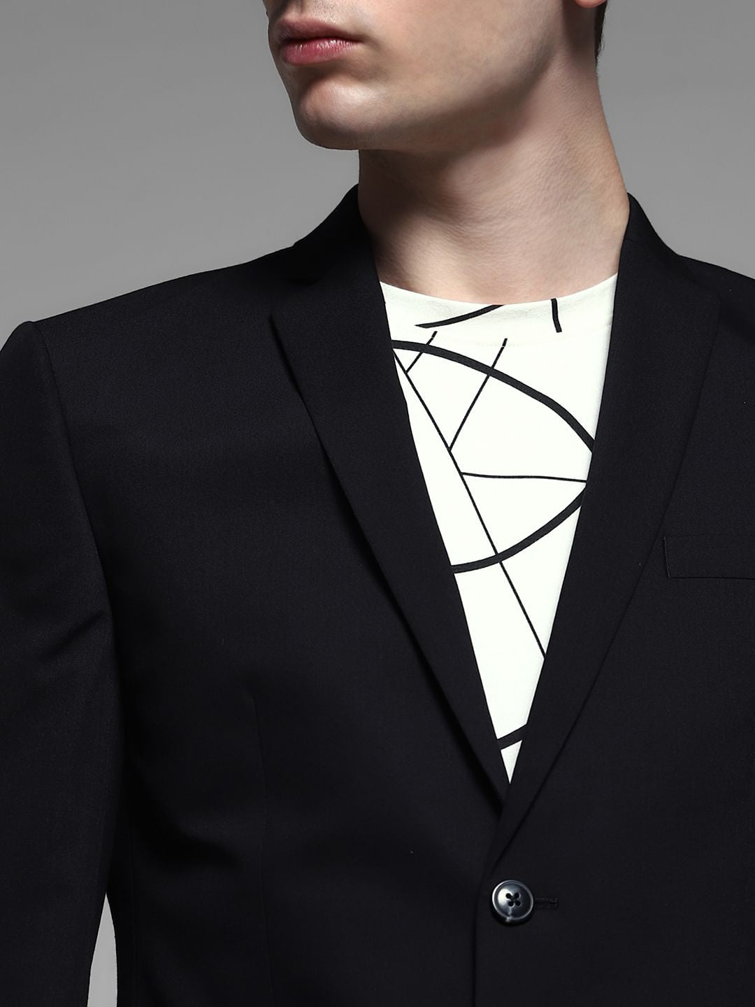 Black Double Button Blazer