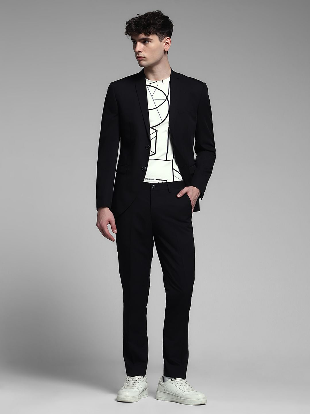 Black Double Button Blazer