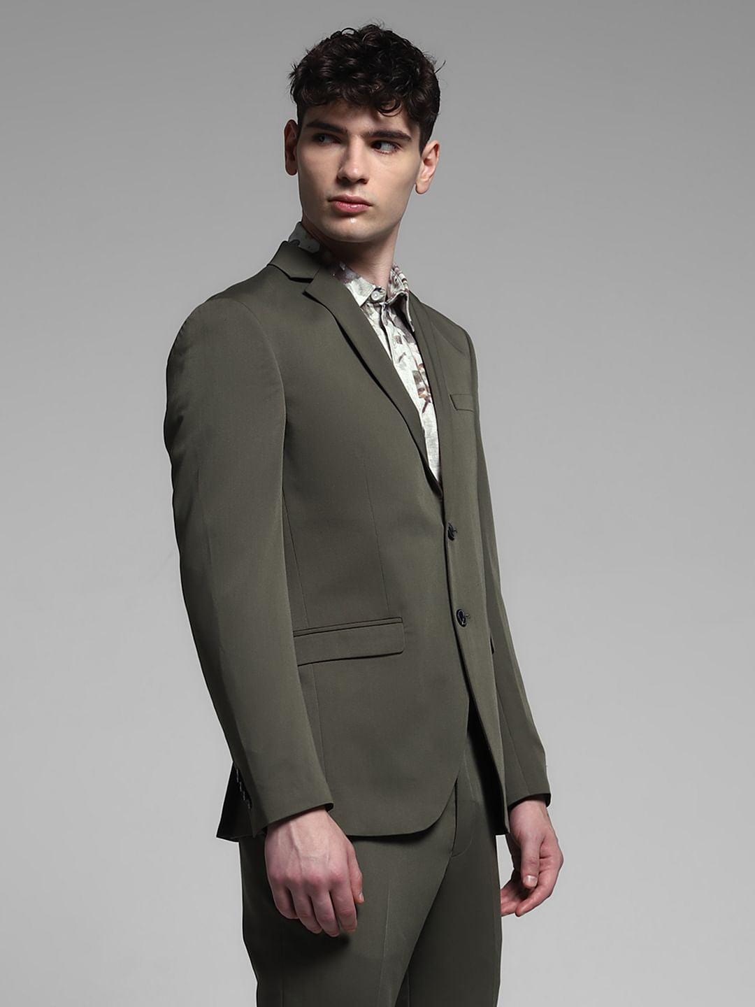 Green Double Button Blazer