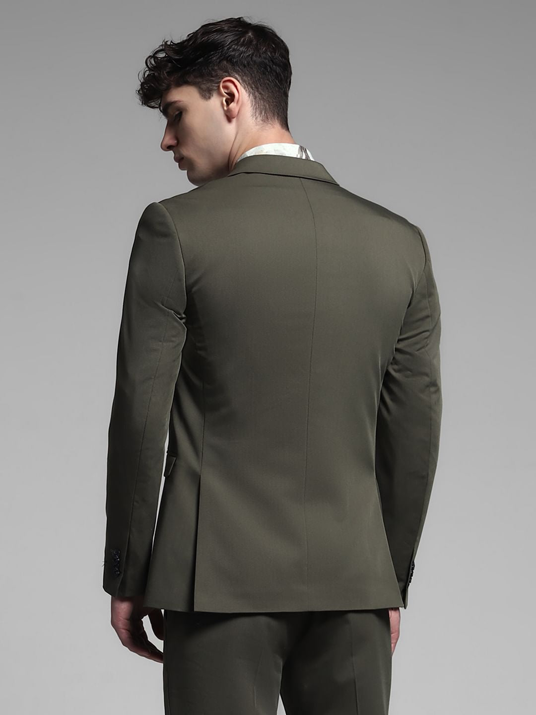 Green Double Button Blazer