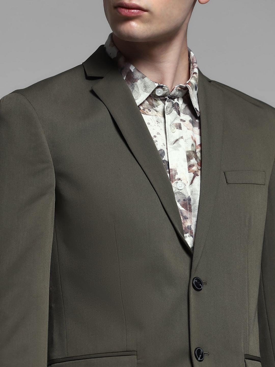 Green Double Button Blazer