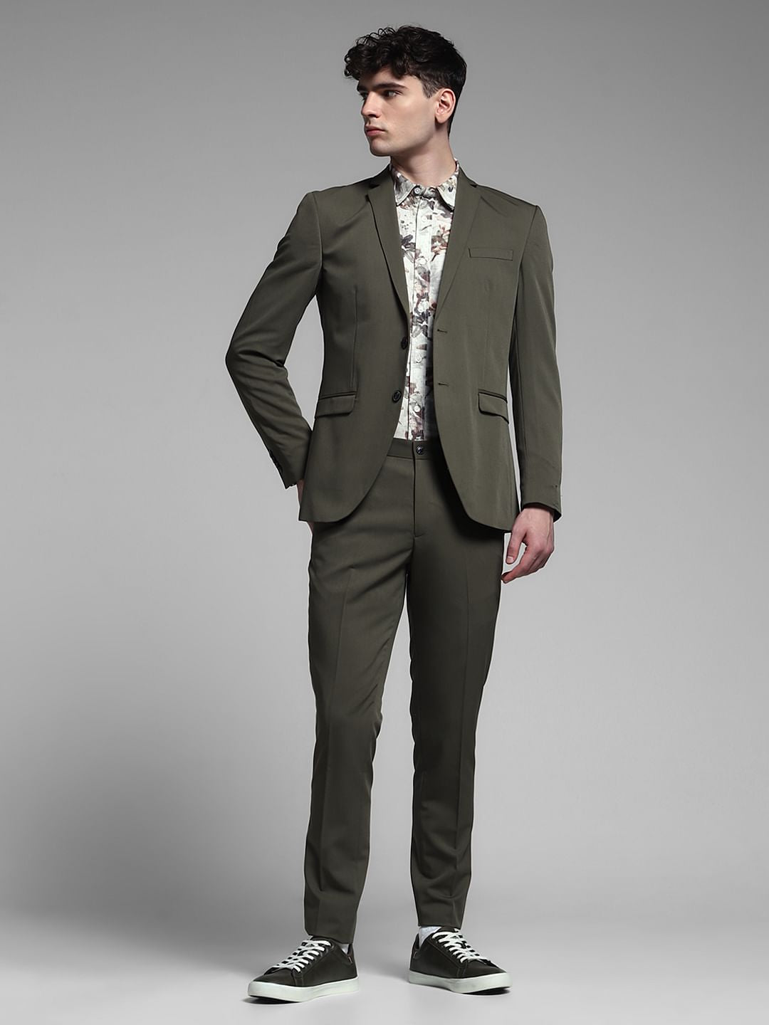 Green Double Button Blazer