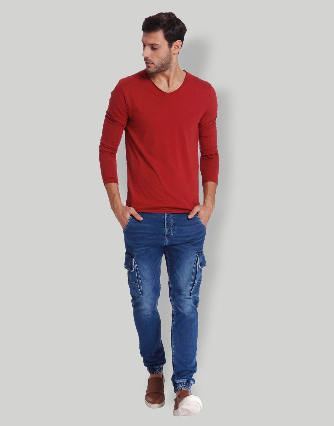 Red V-Neck T-Shirt