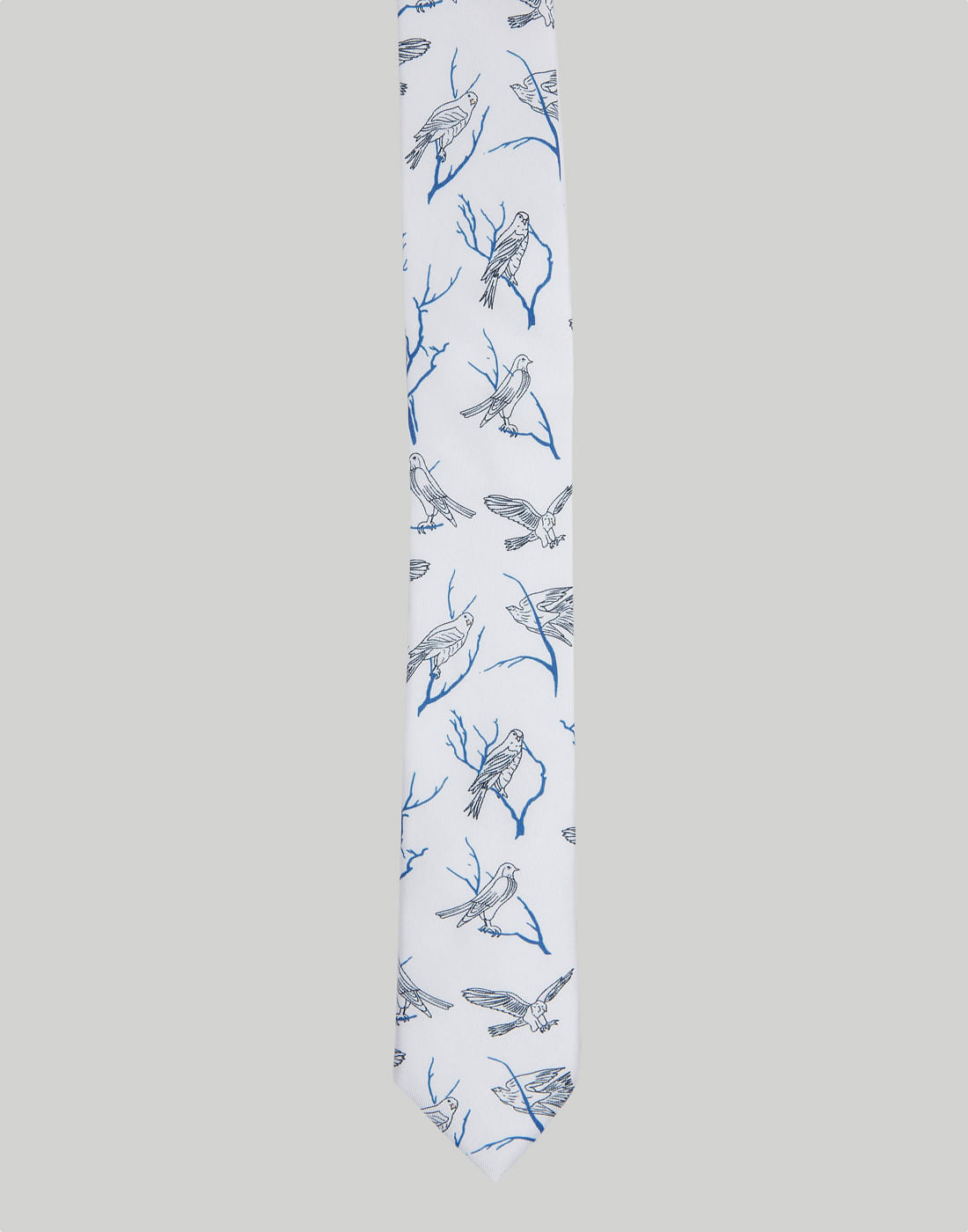 White Printed Tie