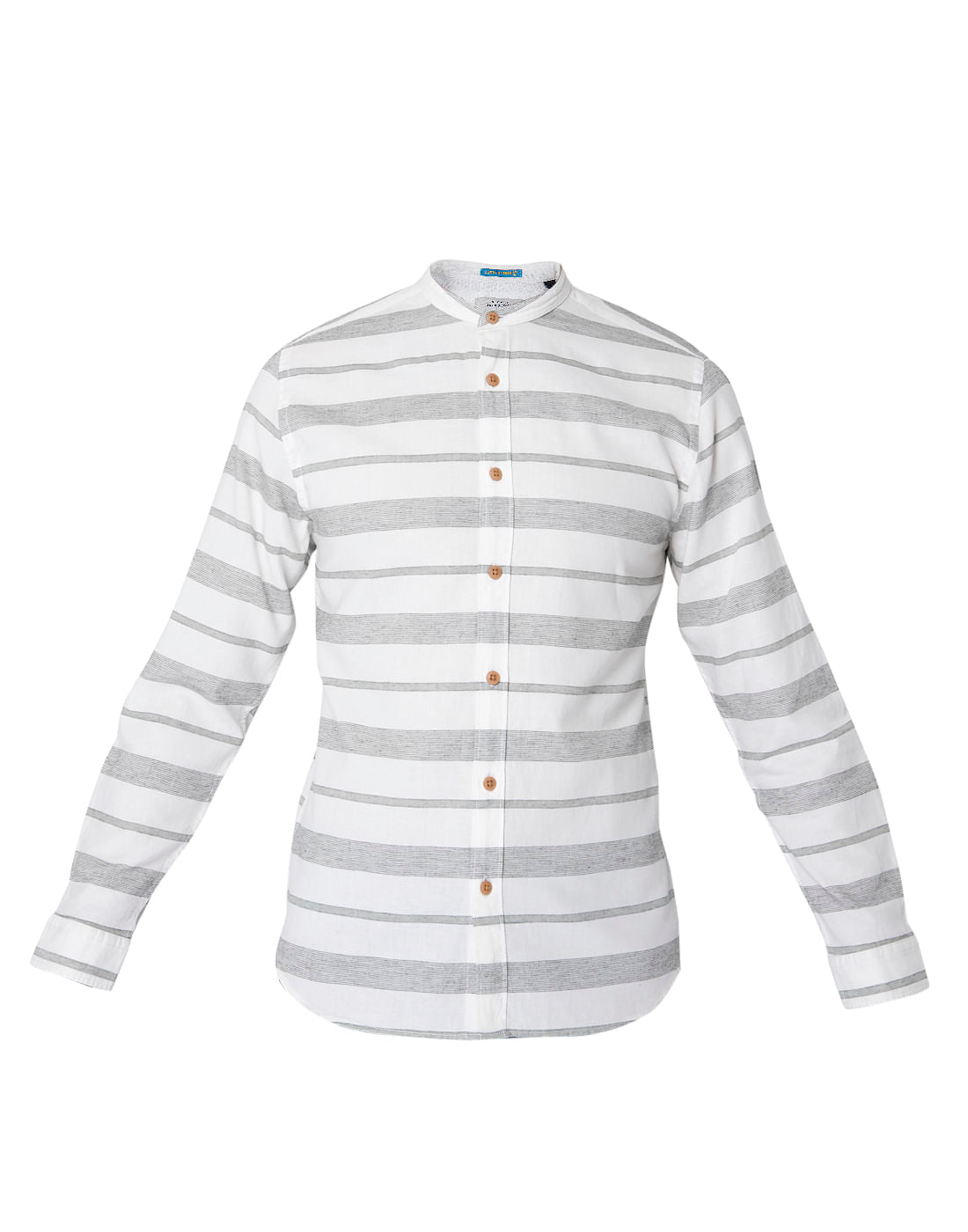 White Striped Full Sleeves Shirt