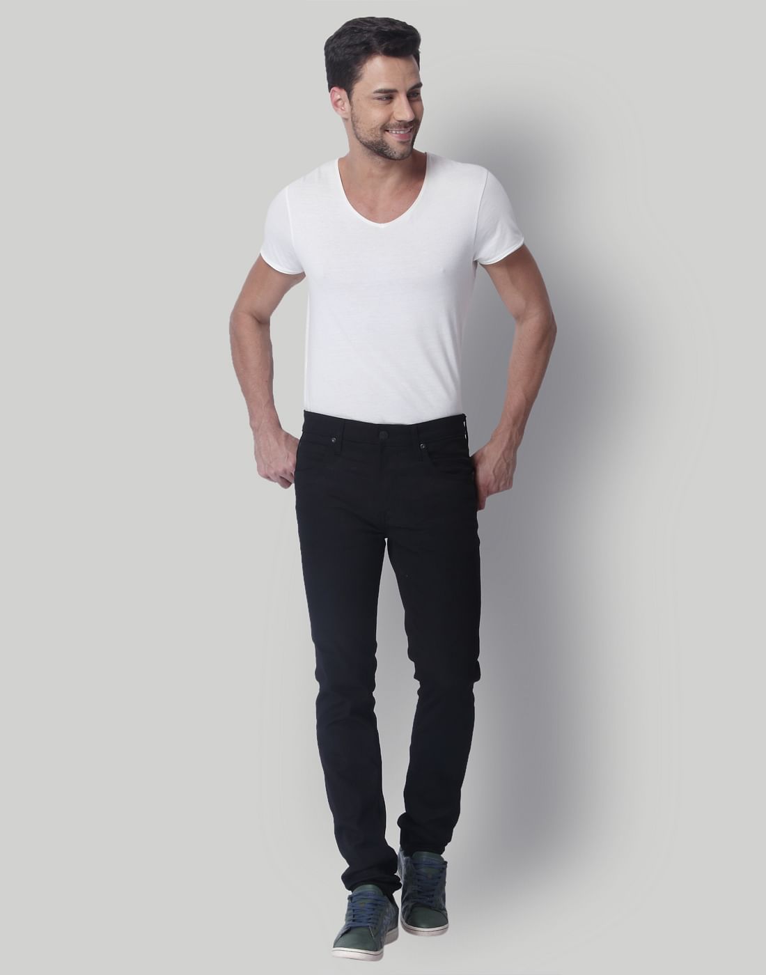 Black Low Rise Ben Skinny Fit Jeans