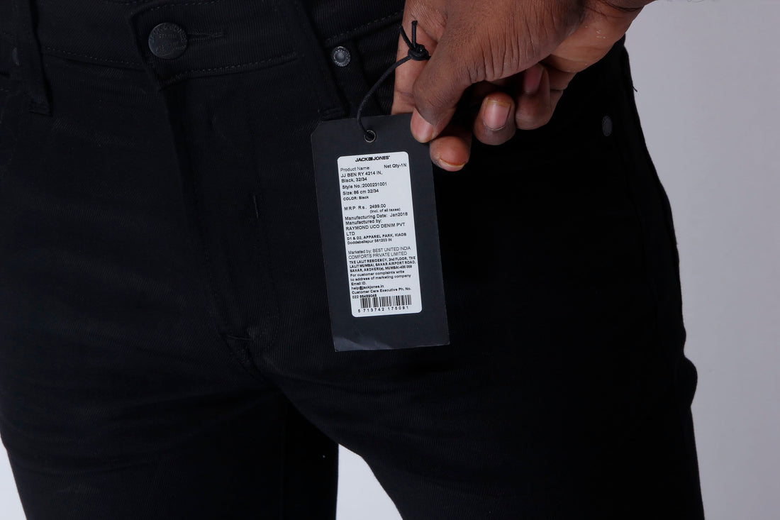 Black Low Rise Ben Skinny Fit Jeans
